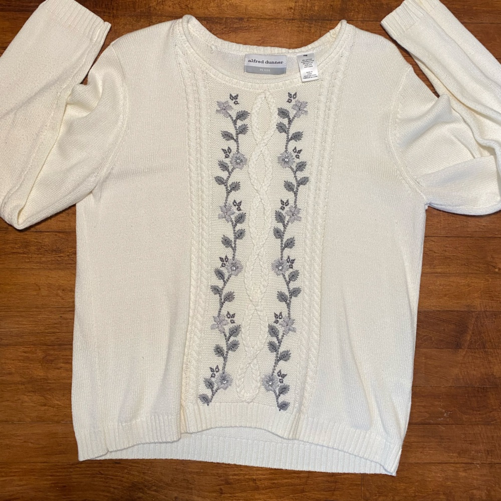 Alfred Dunner Embroidered Sweater